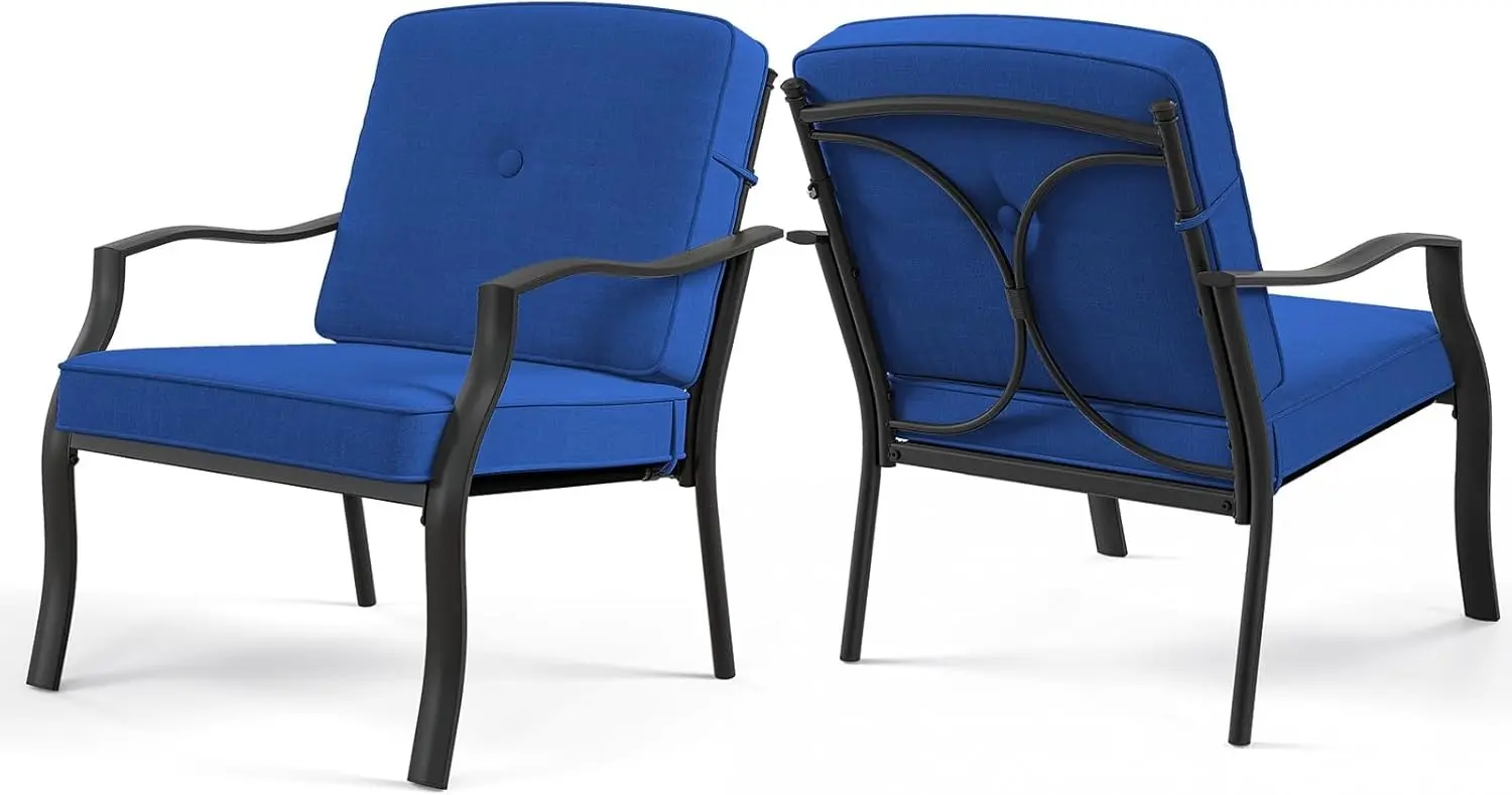 Набор садовых стульев Costway NP10926NY (Black/Blue)