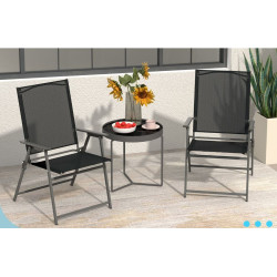 Набор садовых стульев Costway NP11024BK-2 (Black) Thumb