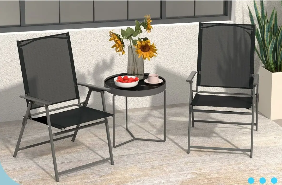 Набор садовых стульев Costway NP11024BK-2 (Black)