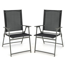 Набор садовых стульев Costway NP11024BK-2 (Black) Thumb