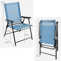 Set scaune de gradina Costway NP11096BL-2 (Blue) Thumb