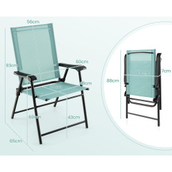 Набор садовых стульев Costway NP11096NY-2 (Green) Thumb