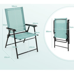 Set scaune de gradina Costway NP11096NY-4 (Green) Thumb