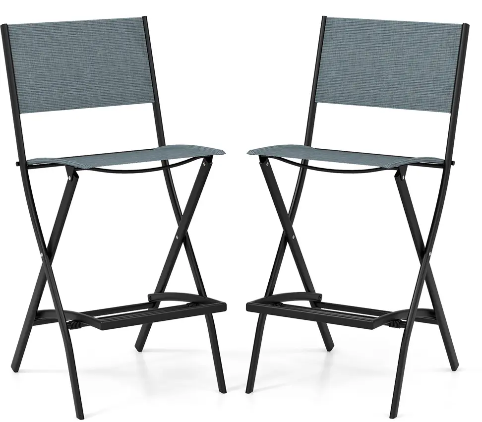 Set scaune de gradina Costway NP11341BL-2 ( Blue)