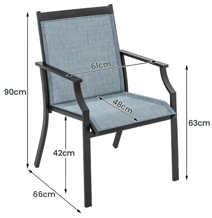 Набор садовых стульев Costway NP11360BL-2 (Blue)