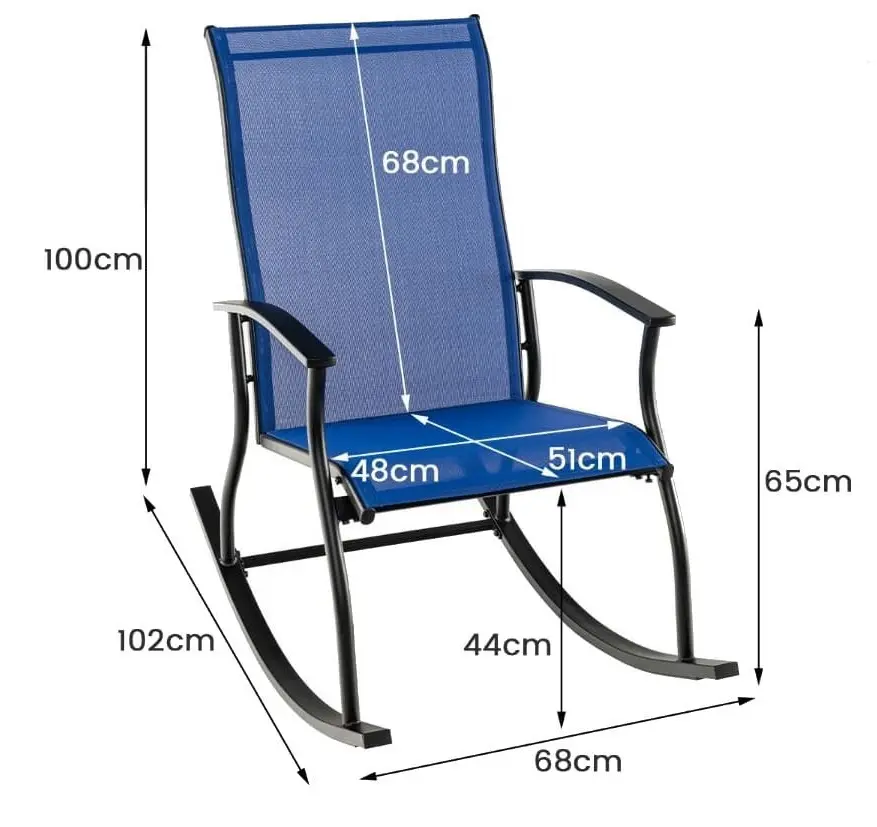 Набор садовых стульев Costway NP11398NY-2 (Blue)