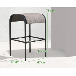 Набор садовых стульев Costway NP11410CF-2 (Coffee/Black) Thumb