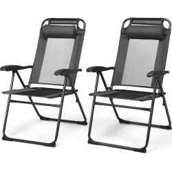 Набор садовых стульев Costway NP11454GR-2 (Grey) Thumb