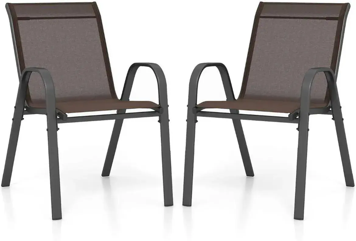 Набор садовых стульев Costway NP11595BN-2 (Brown) - 2