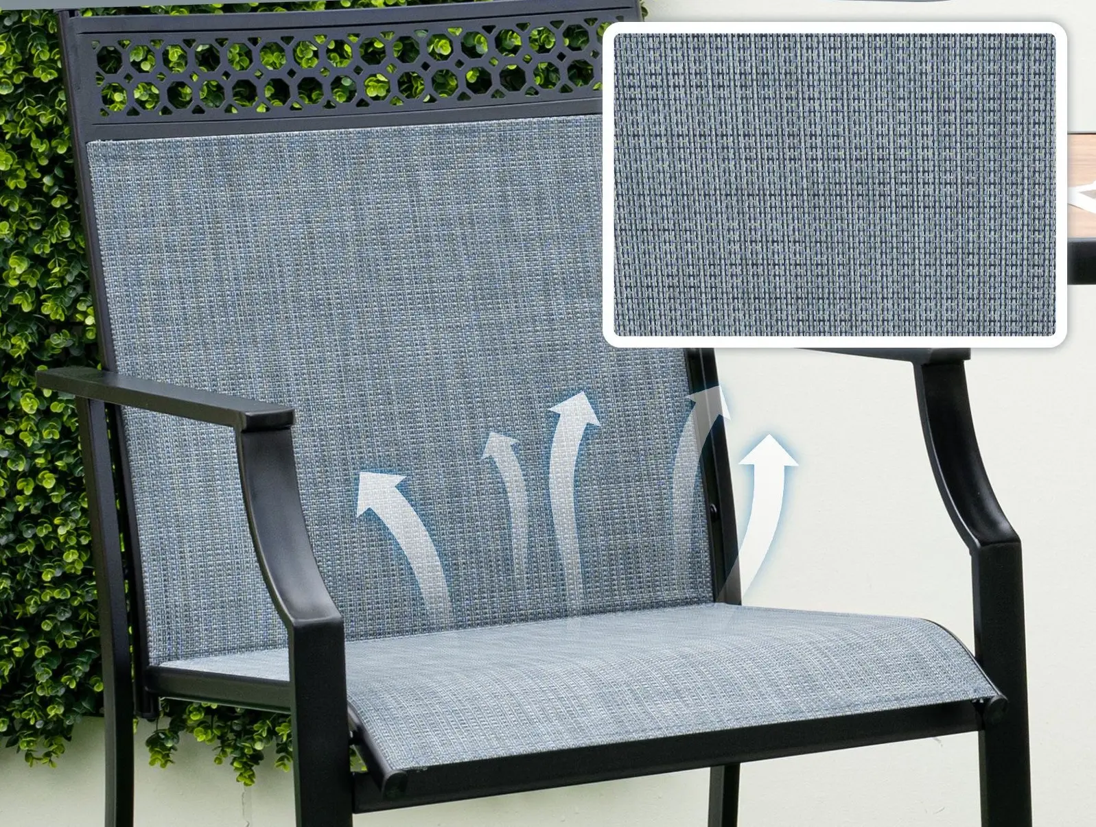 Набор садовых стульев Costway NP11630BL-2 (Blue)