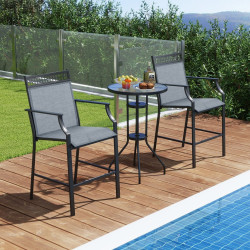 Набор садовых стульев Costway NP11630BL-2 (Blue) Thumb