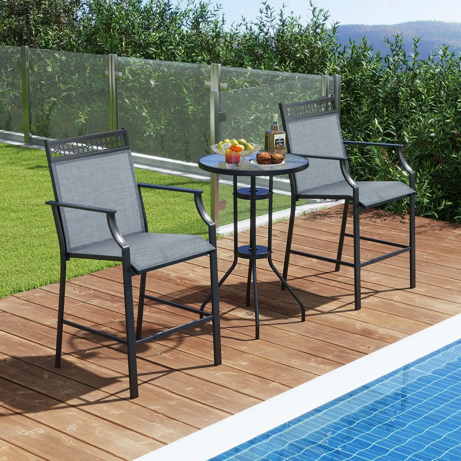 Набор садовых стульев Costway NP11630BL-2 (Blue)