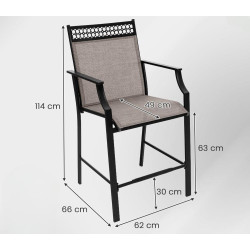 Набор садовых стульев Costway NP11630CF-2 (Grey) Thumb