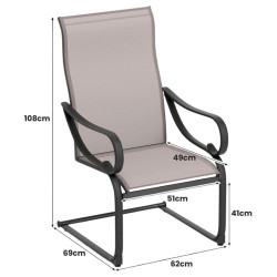 Set scaune de gradina Costway NP11994GR-2 (Grey) Thumb