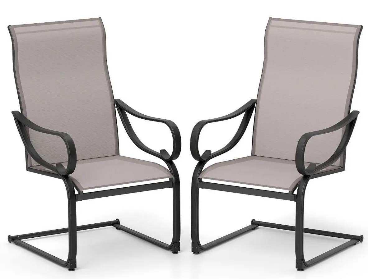 Set scaune de gradina Costway NP11994GR-2 (Grey)