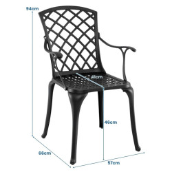 Набор садовых стульев Costway NP12037BK-2 (Black) Thumb