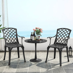 Набор садовых стульев Costway NP12037BK-2 (Black)