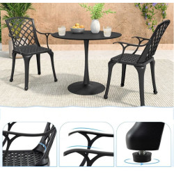 Набор садовых стульев Costway NP12037BK-2 (Black) Thumb