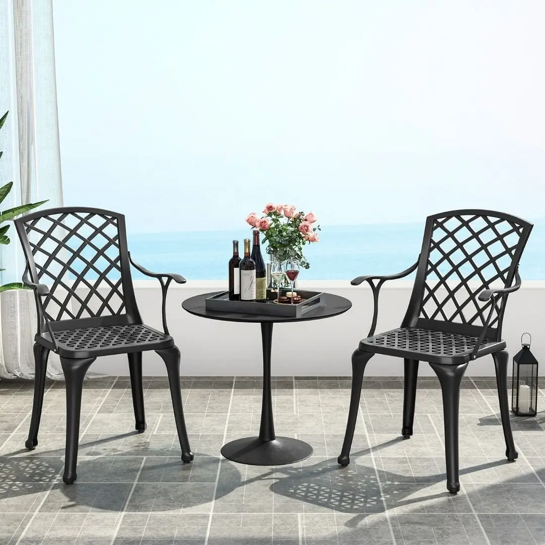 Набор садовых стульев Costway NP12037BK-2 (Black)