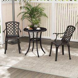 Набор садовых стульев Costway NP12037CP-2 (Black)