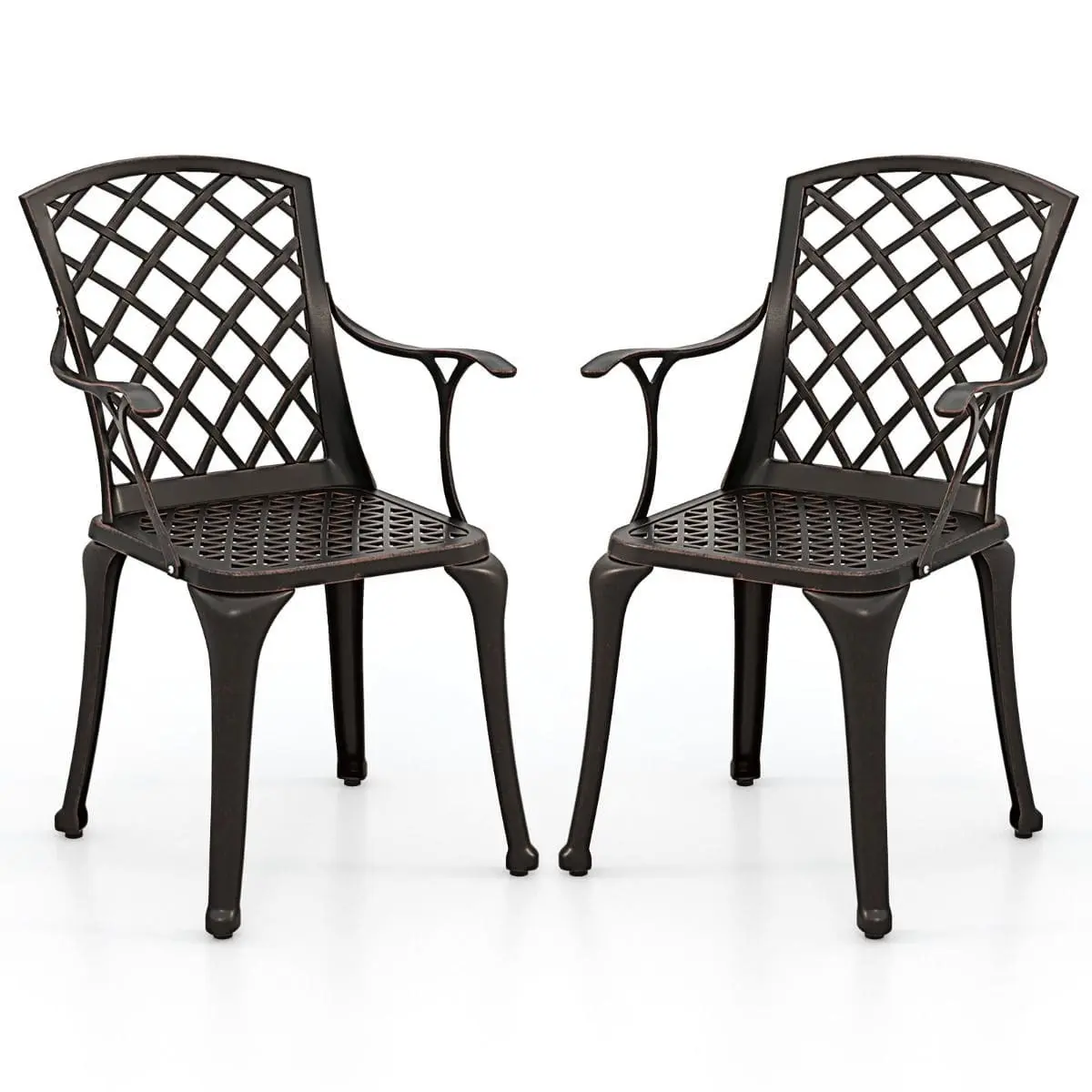 Набор садовых стульев Costway NP12037CP-2 (Black)