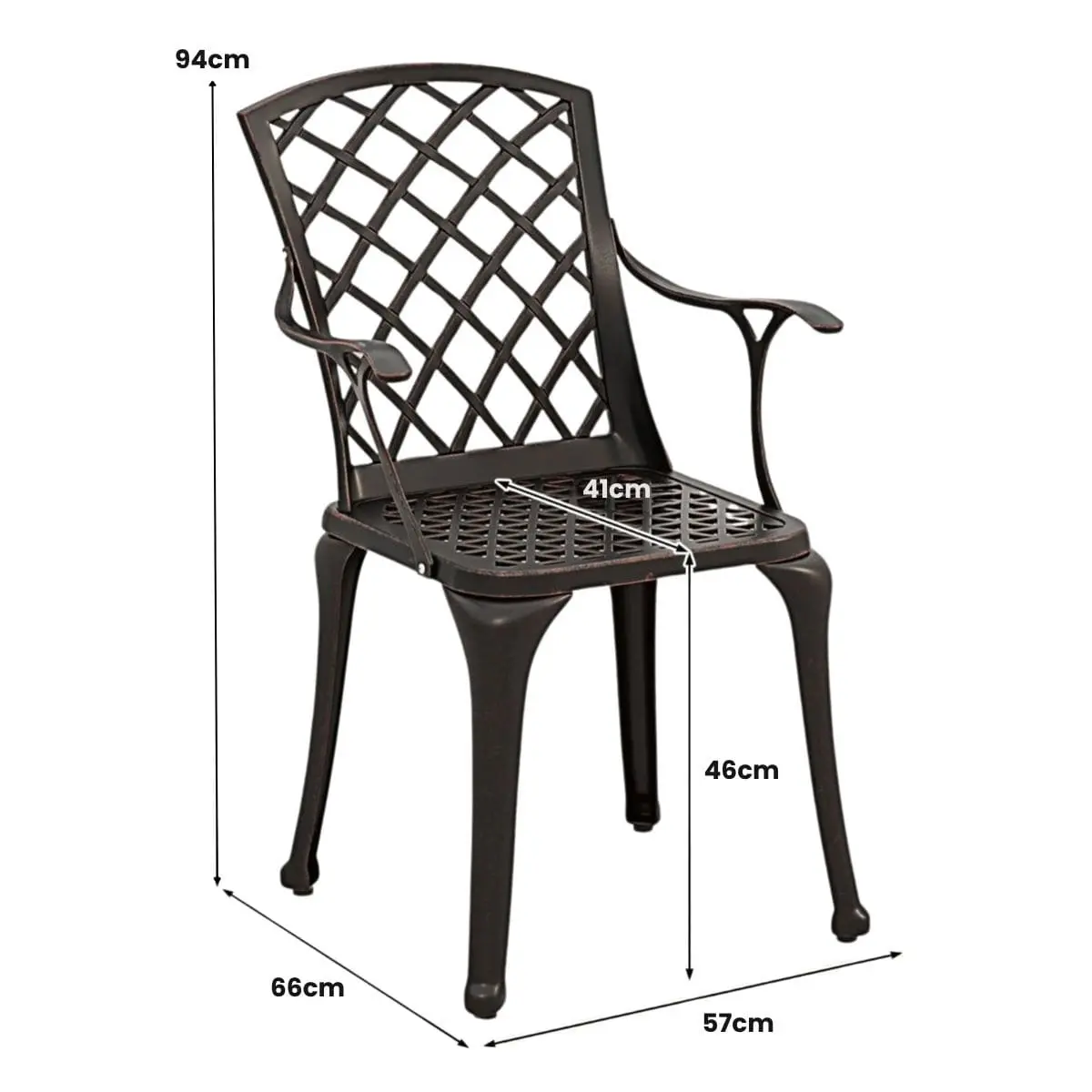 Набор садовых стульев Costway NP12037CP-2 (Black)