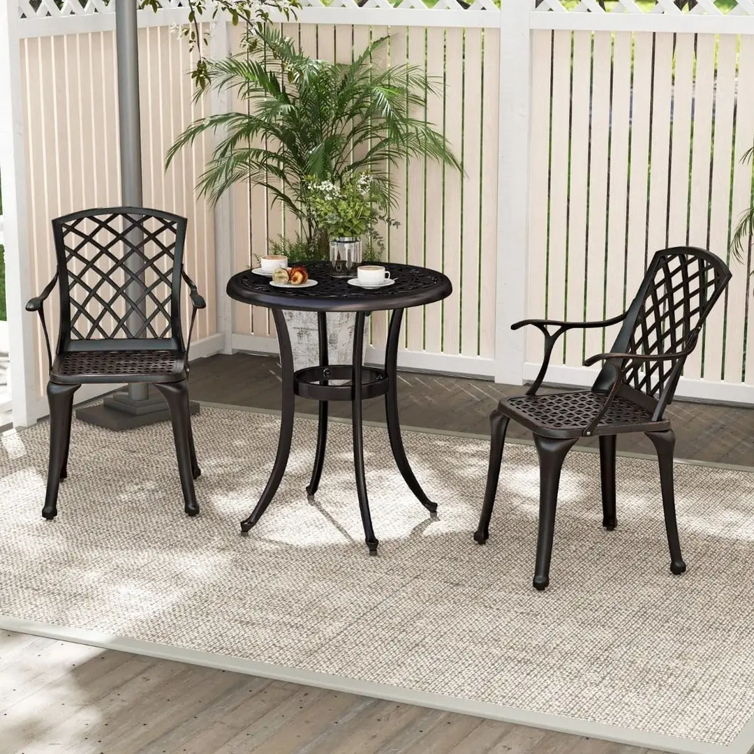 Набор садовых стульев Costway NP12037CP-2 (Black)