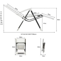 Набор шезлонгов Costway NP10925WH-2 (White) Thumb