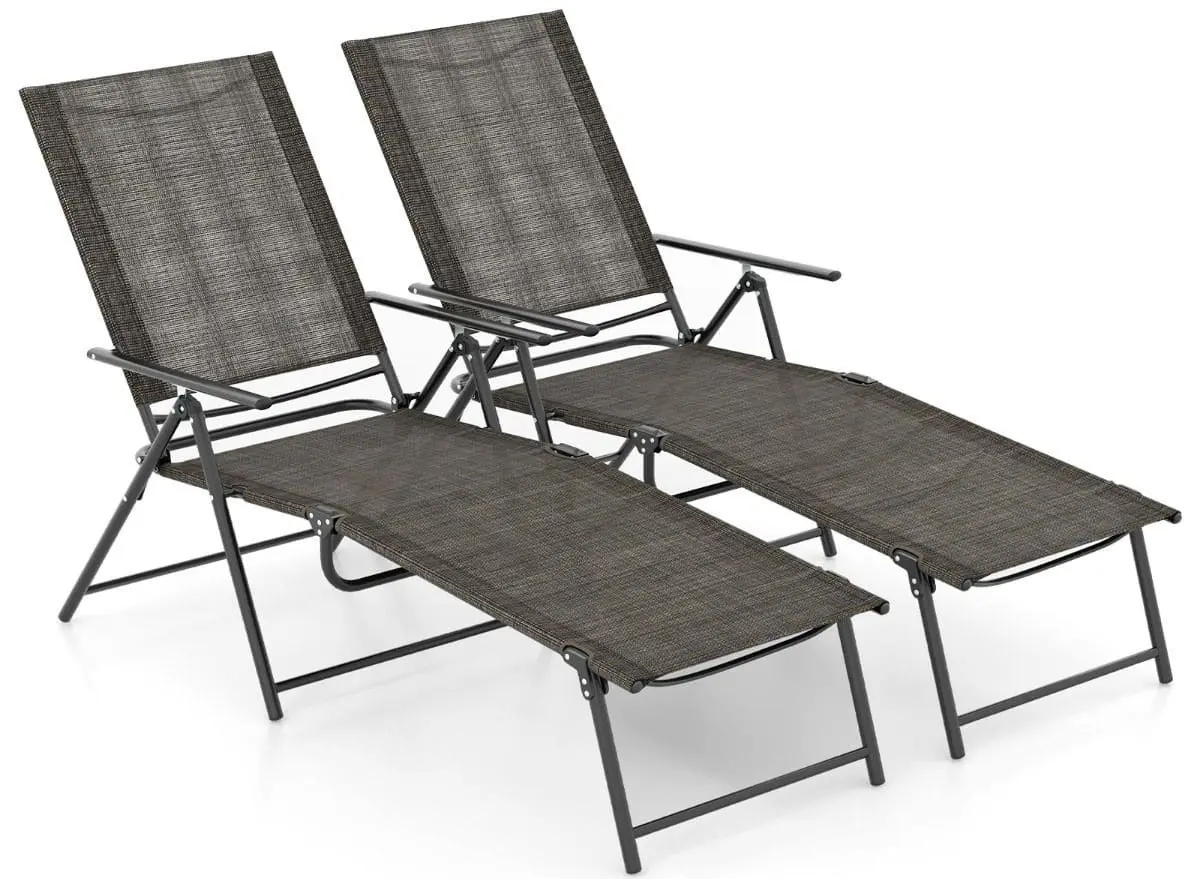 Набор шезлонгов Costway NP11397CF-2 (Brown)