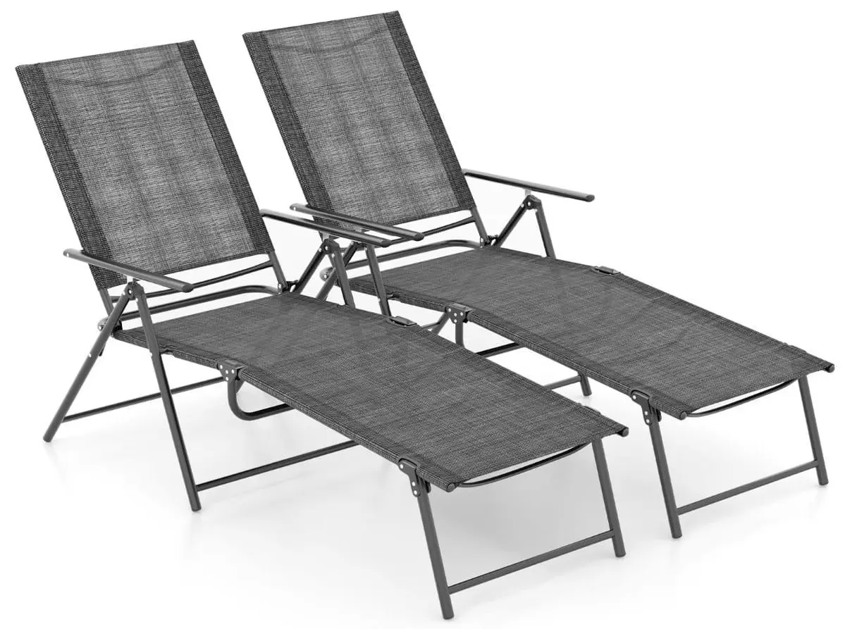 Набор шезлонгов Costway NP11397GR-2 (Grey)