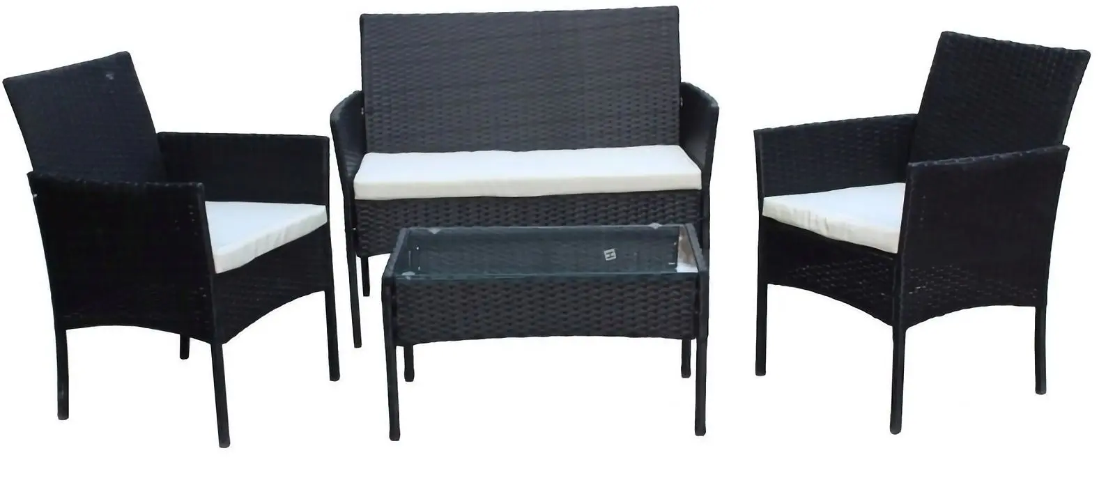Set mobilier de gradina DeHome MG100 (Black/White)