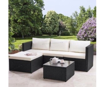 Set mobilier de gradina DeHome MG660 (Black/White)