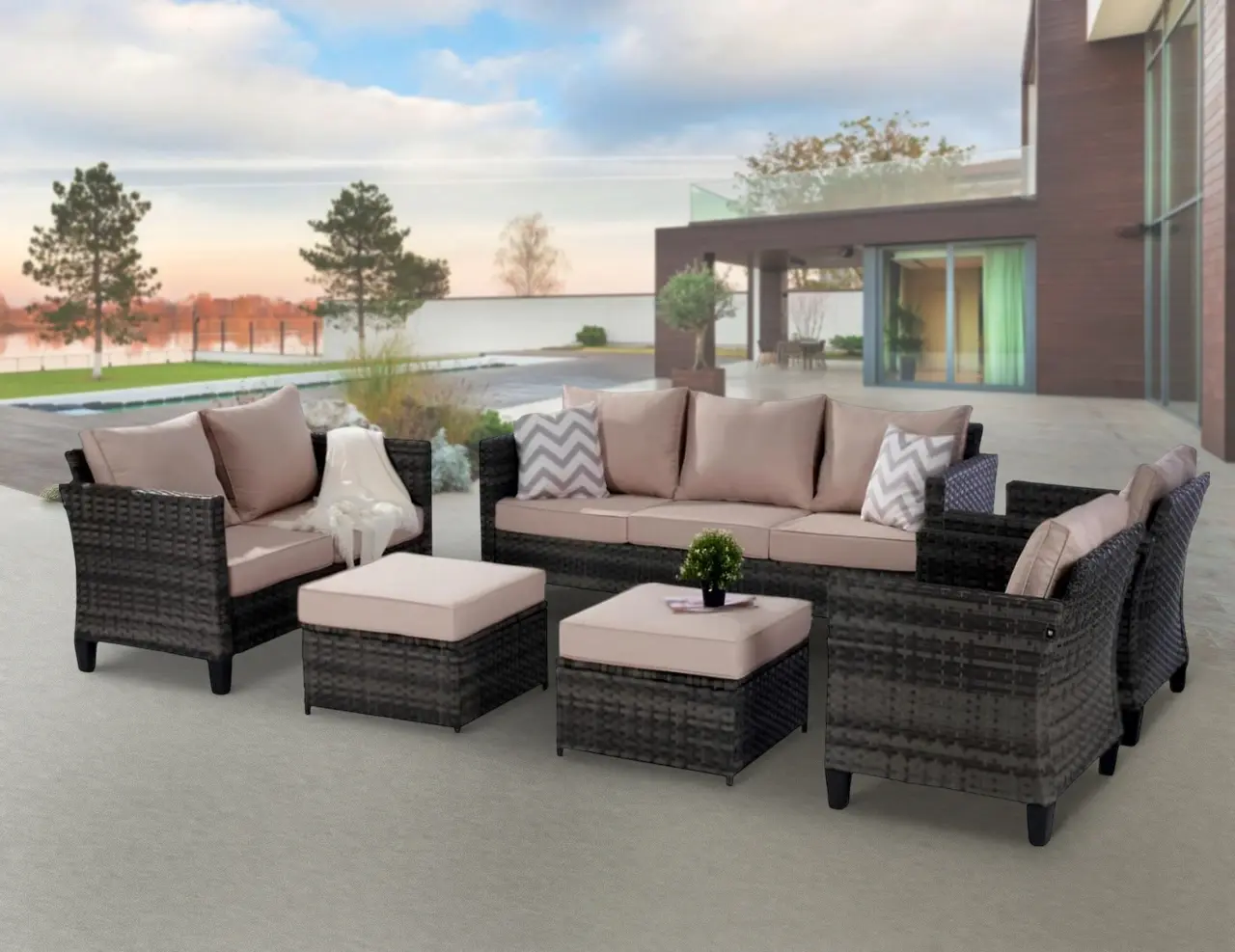 Комплект садовой мебели DeHome Zafir MG1500G (Grey)