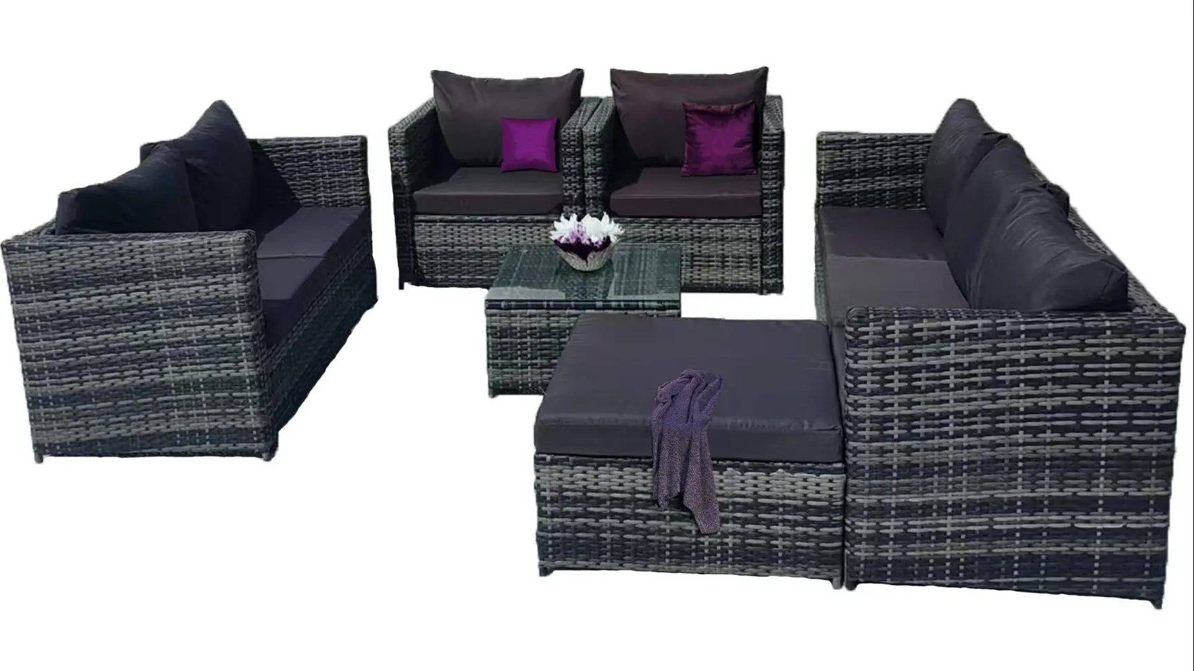 Set mobilier de gradina DeHome Zafir MG1800G (Grey)