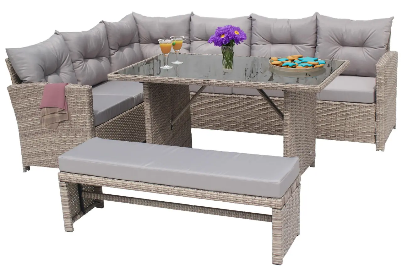 Set mobilier de gradina DeHome Zafir MG550C (Beige)