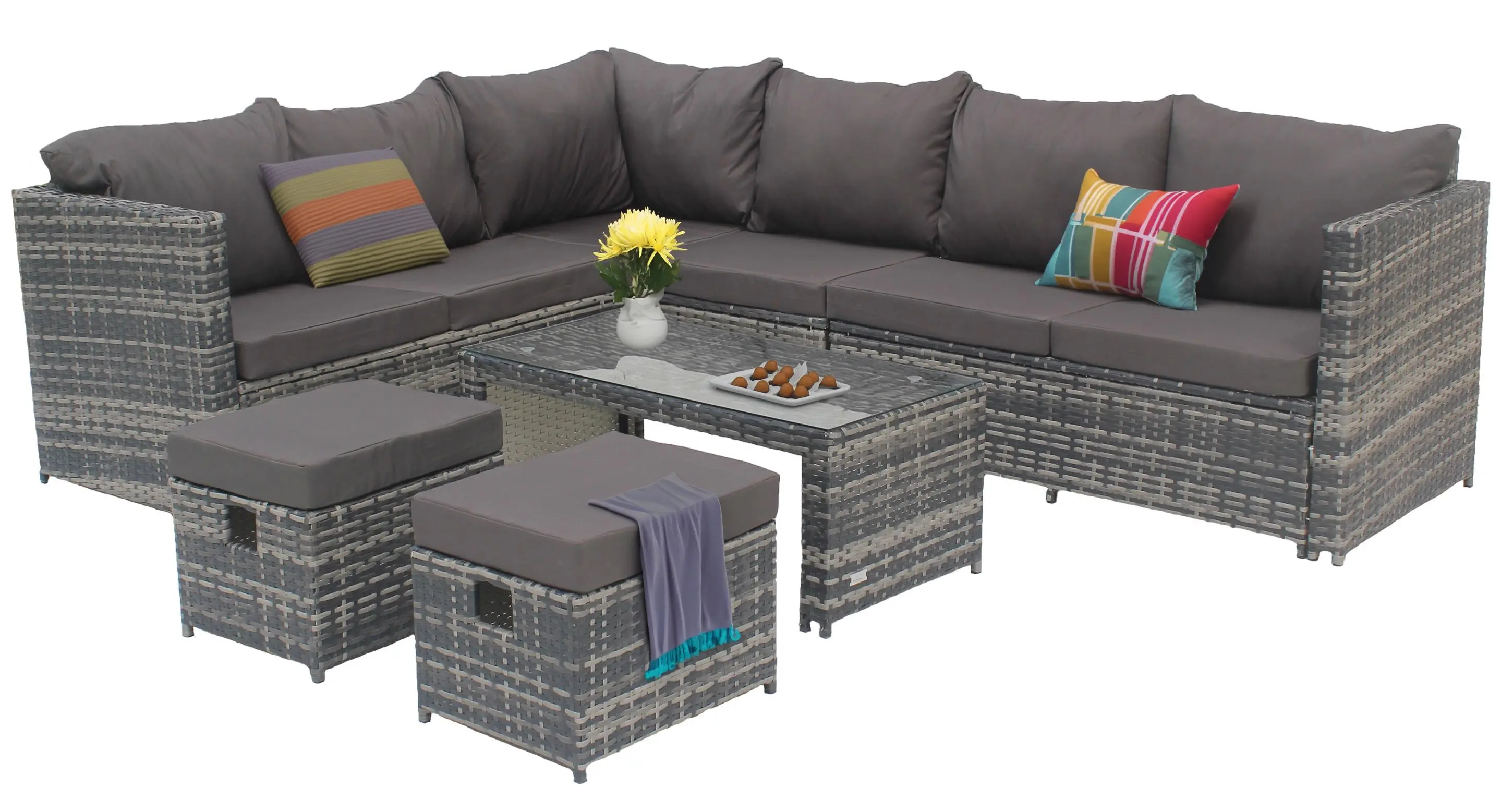 Set mobilier de gradina DeHome Zafir MG590G (Grey)