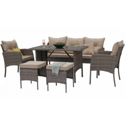 Set mobilier de gradina DeHome Zafir MG781C (Brown) Thumb