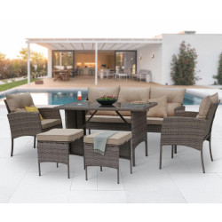 Set mobilier de gradina DeHome Zafir MG781C (Brown) Thumb