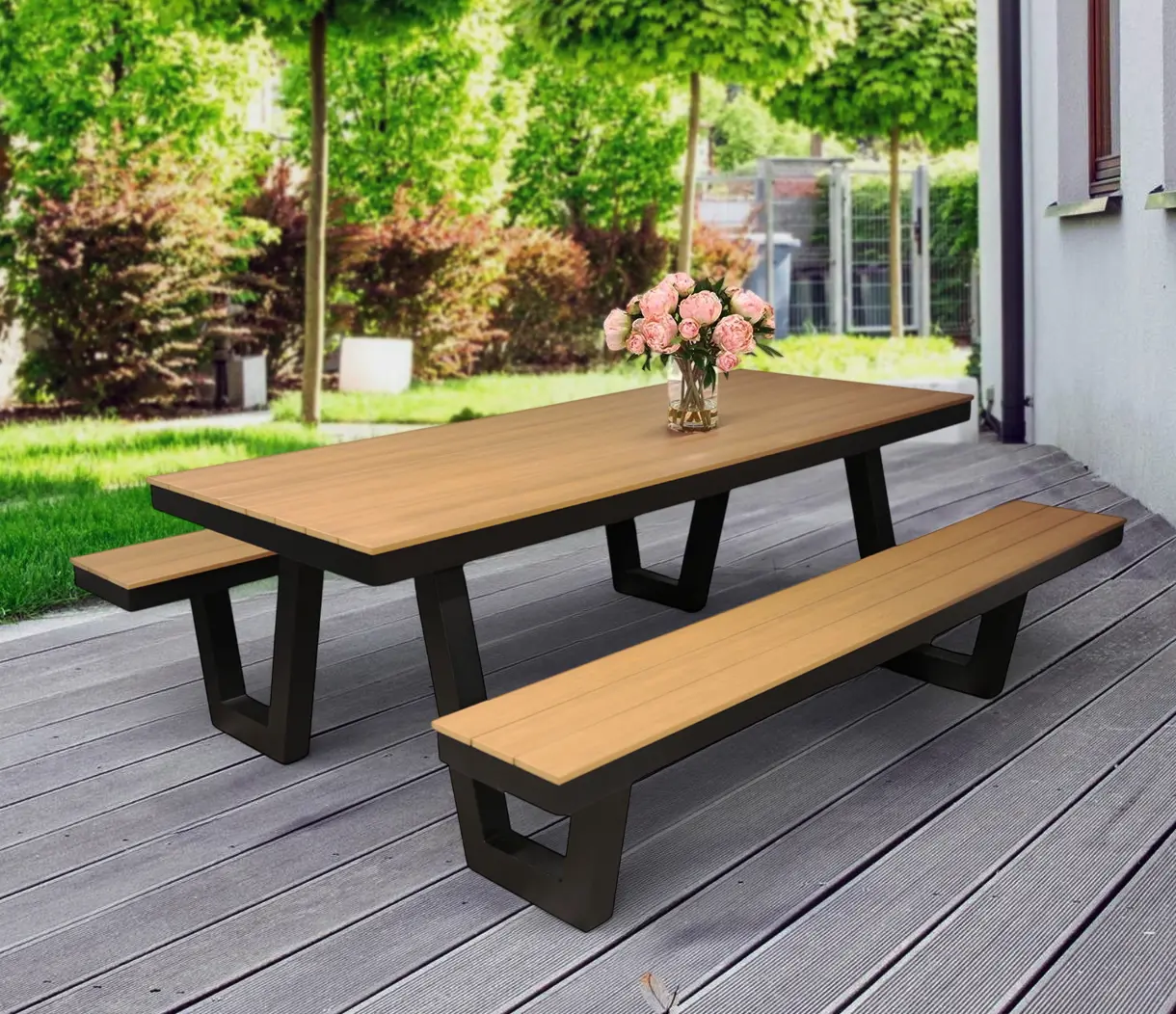 Set mobilier de gradina DP ZFOG2301 (Natural/Black)