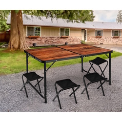 Комплект садовой мебели Ekspand Premium 120x60 (Wood/Black)