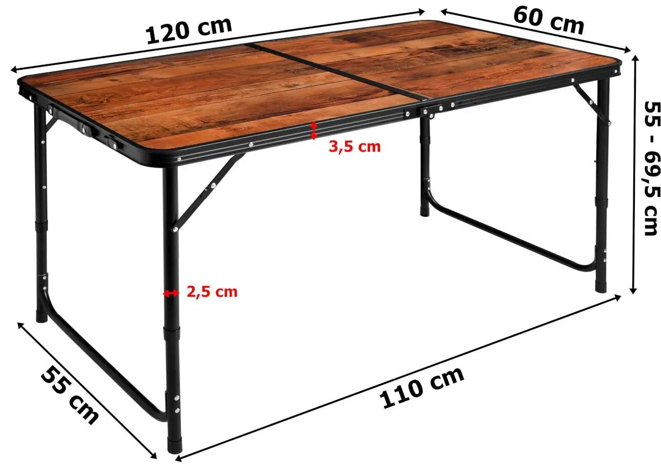 Set mobilier de gradina Ekspand Premium 120x60 (Wood/Black)