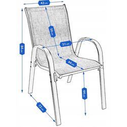 Set mobilier de gradina Jumi Fiesta (Black) Thumb