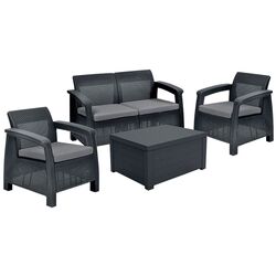 Set mobilier de gradina Keter Corfu II Box (Graphite) Thumb