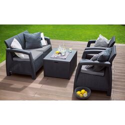 Set mobilier de gradina Keter Corfu II Box (Graphite)