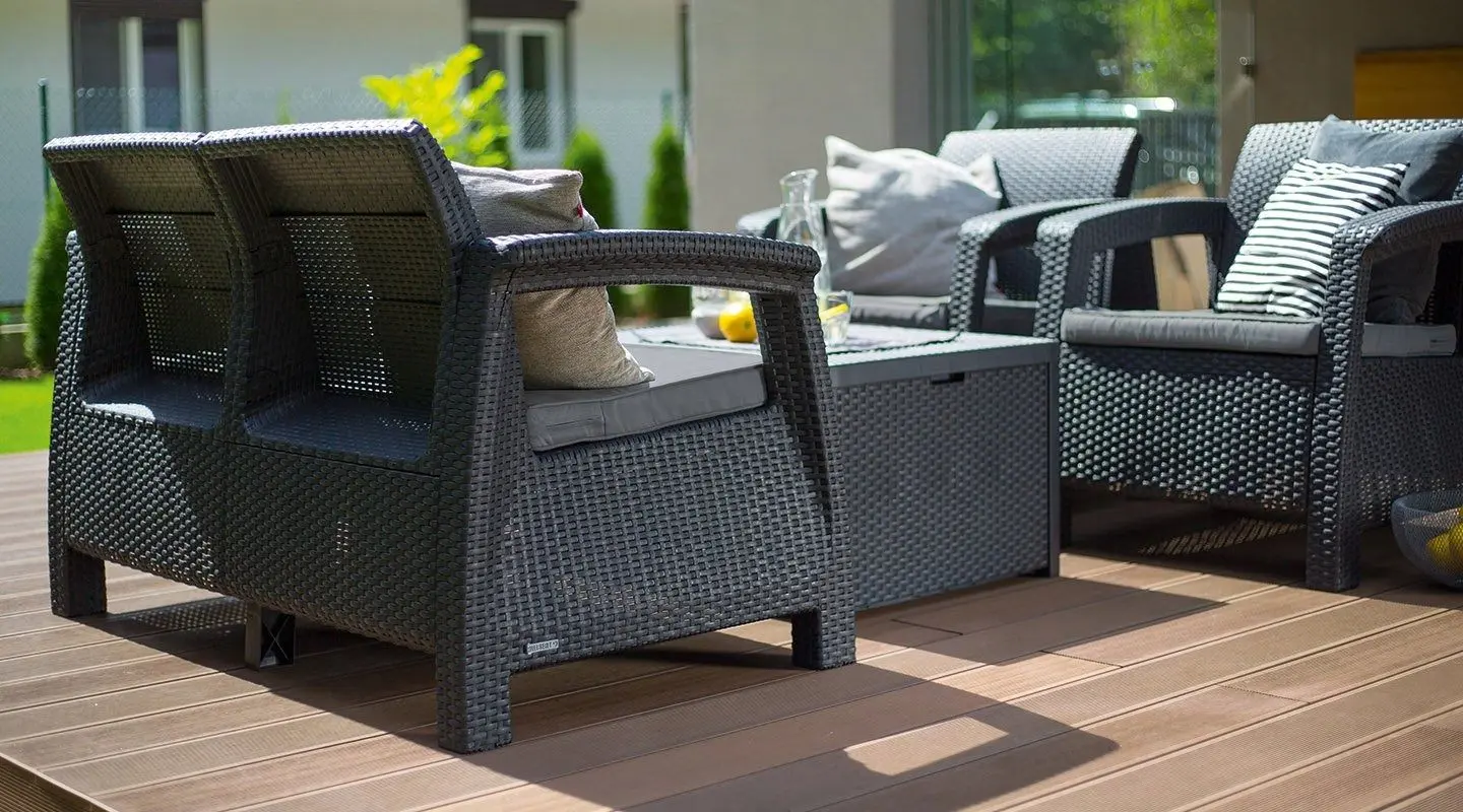 Set mobilier de gradina Keter Corfu II Box (Graphite) - 5