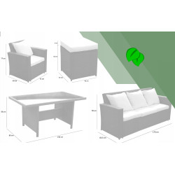 Комплект садовой мебели GardenLine ABI3347 (Grey) Thumb