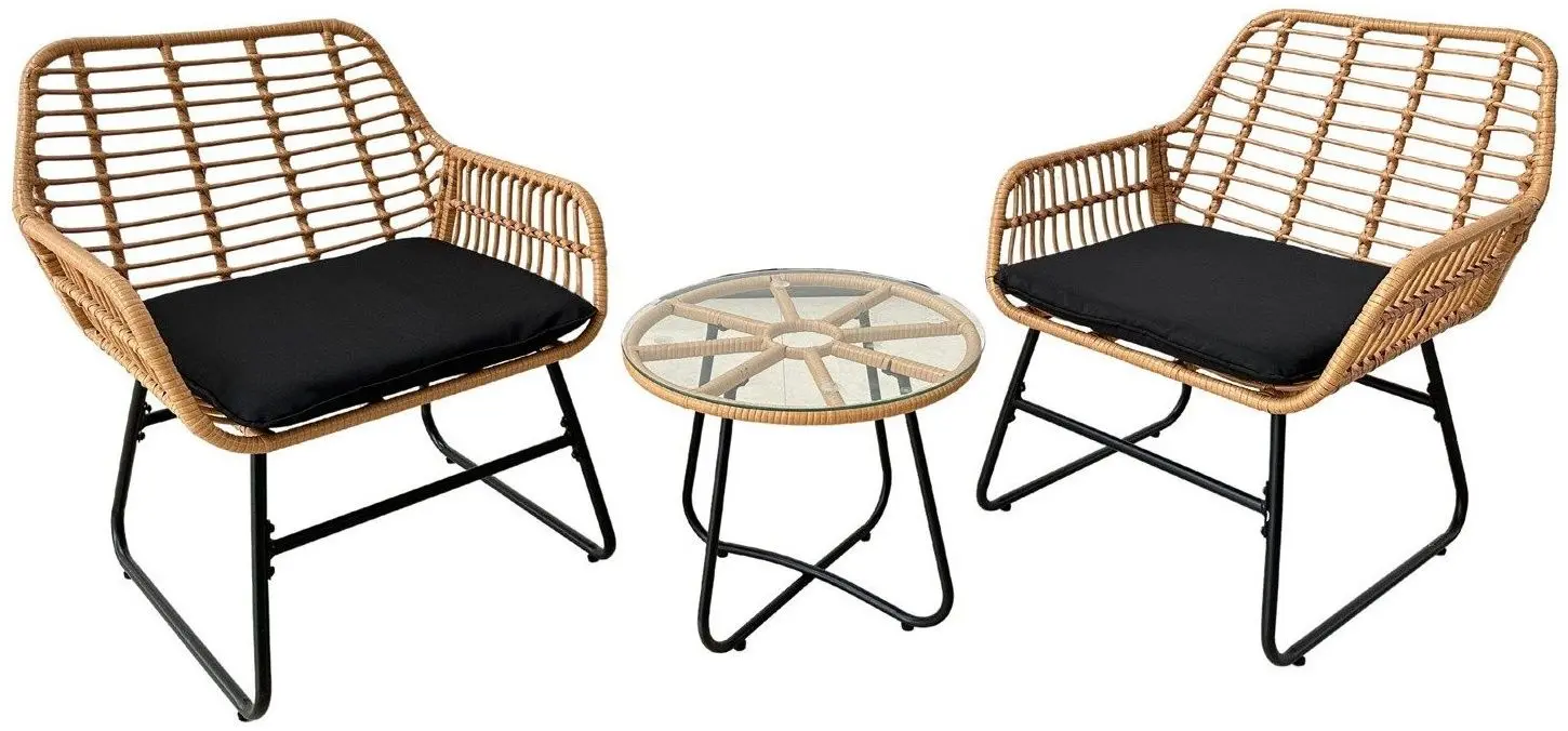 Set mobilier de gradina GardenLine ABI3392 (Light Brown/Black)
