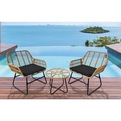 Set mobilier de gradina GardenLine ABI3392 (Light Brown/Black)