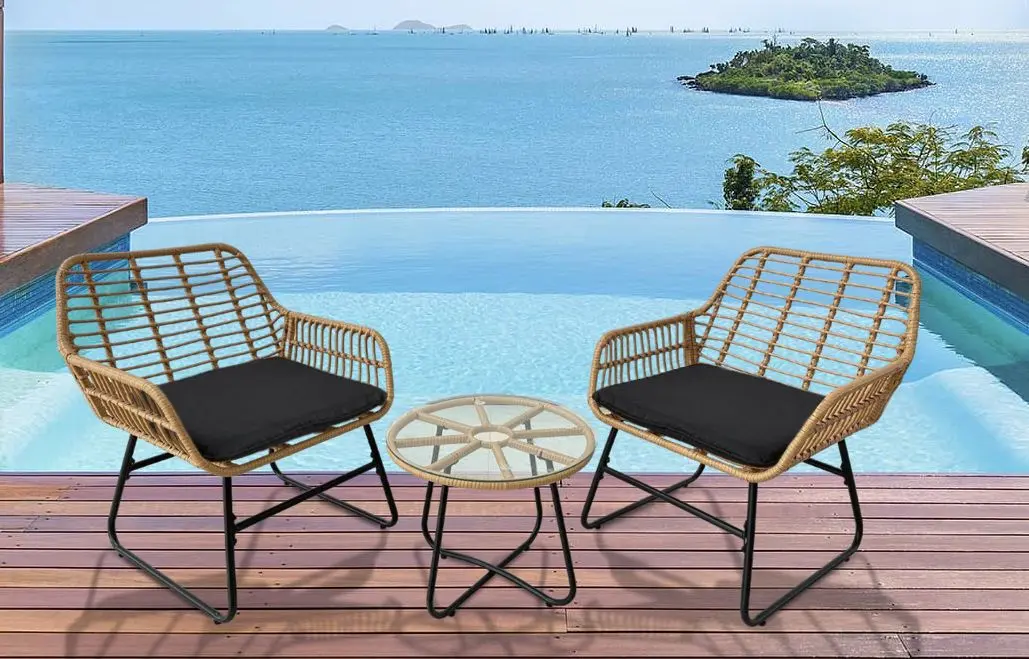 Set mobilier de gradina GardenLine ABI3392 (Light Brown/Black)