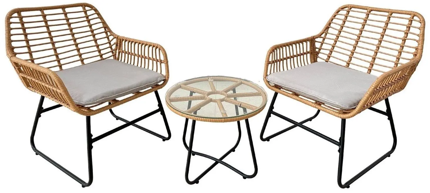 Set mobilier de gradina GardenLine ABI3408 (Light Brown/Black)